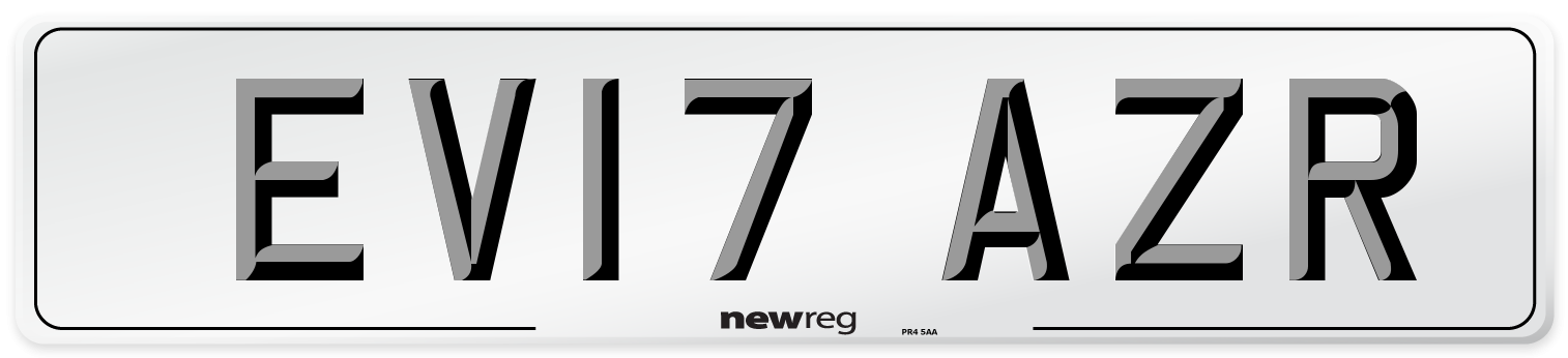 EV17 AZR Number Plate from New Reg
